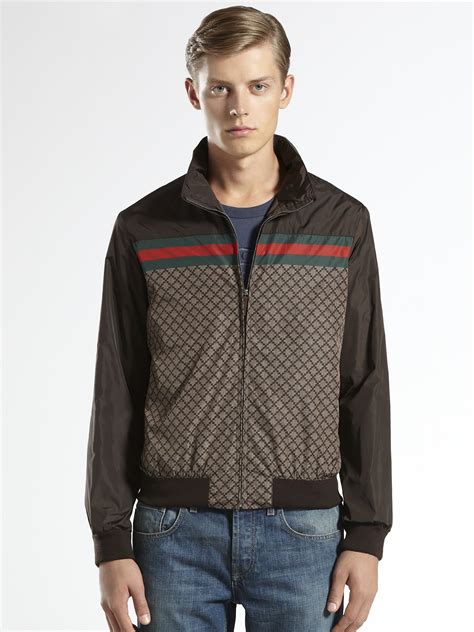 brown gucci jacket men|gucci technical jackets for men.